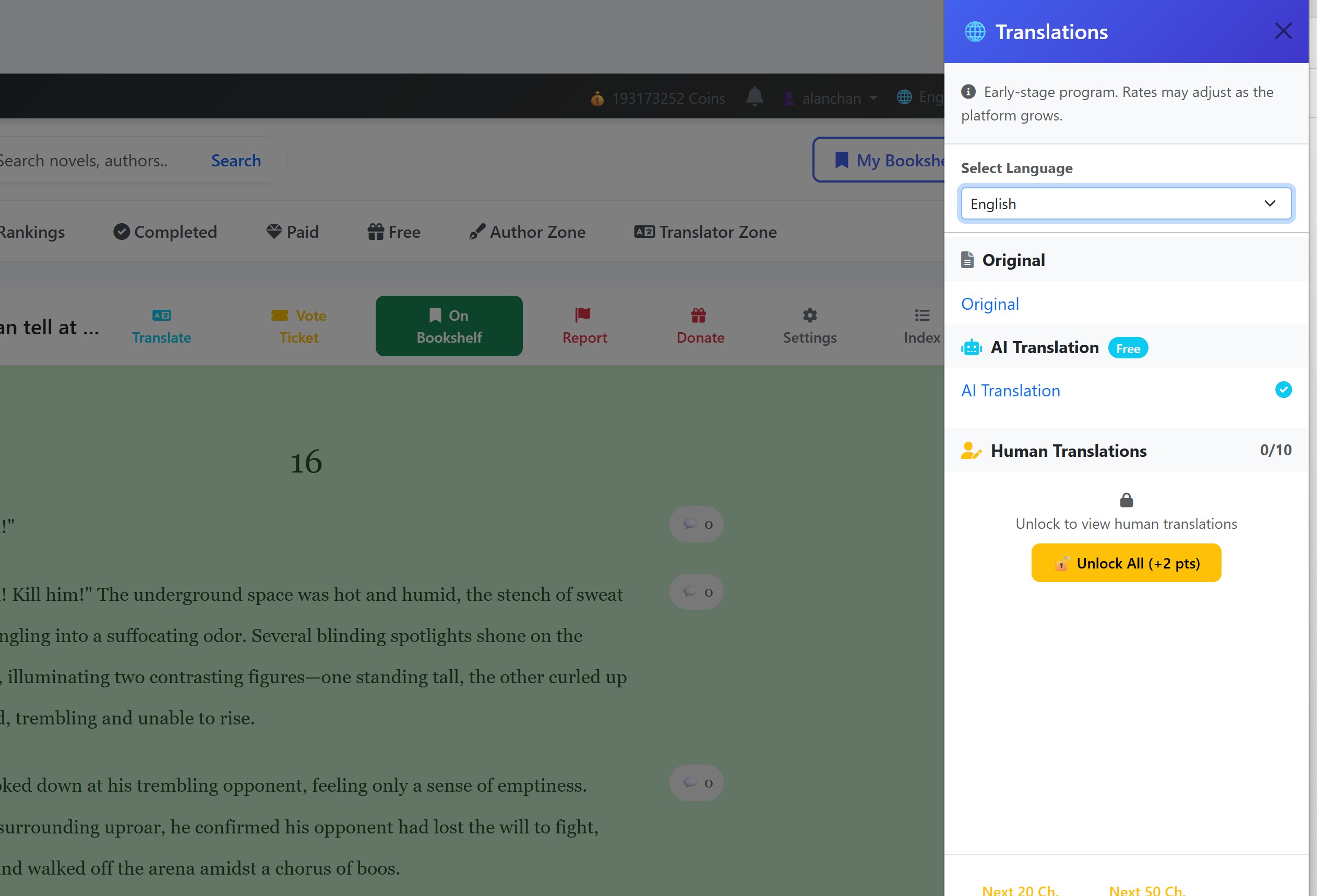Reader Settings